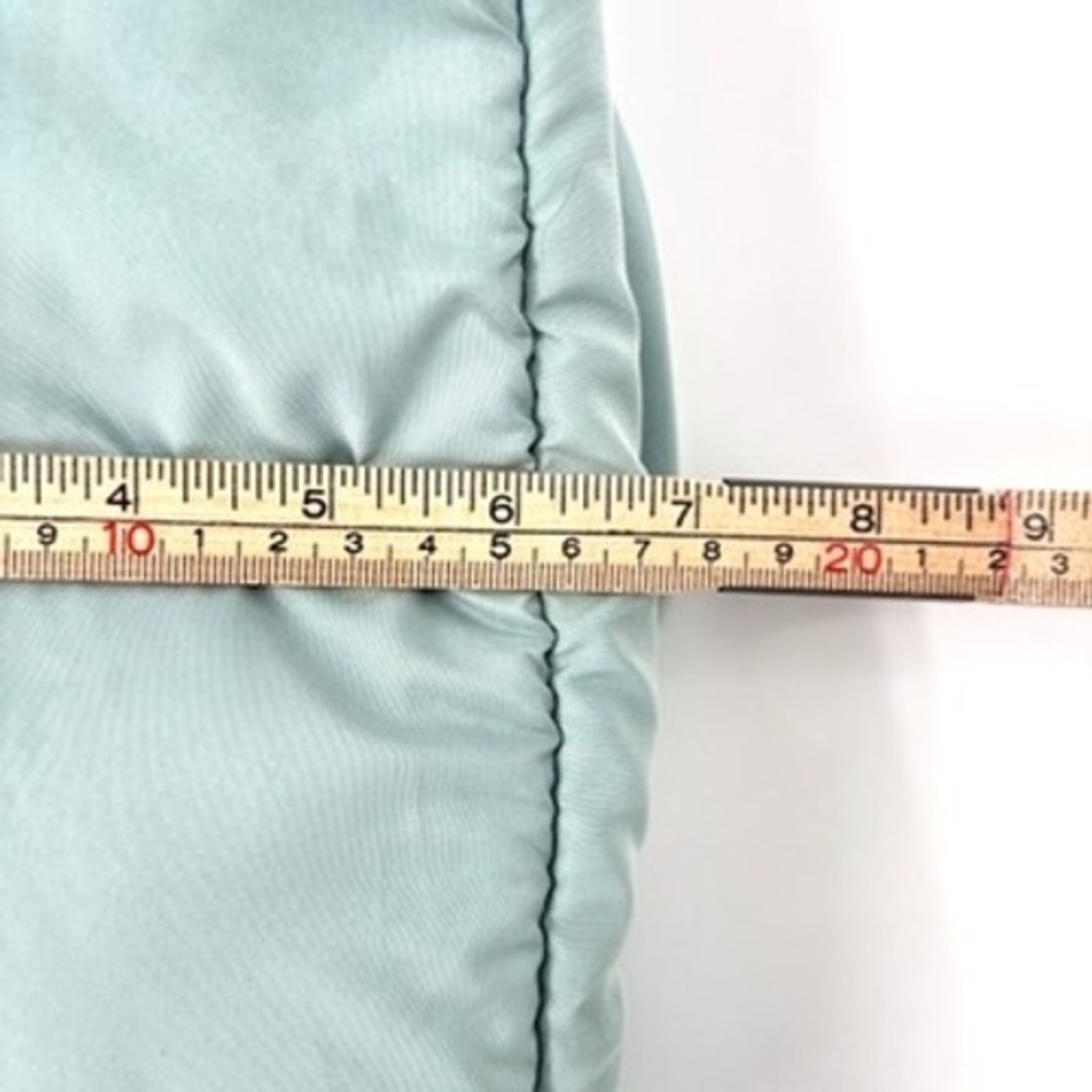 Wilo The Label Ruched Sling Shoulder Bag Polyester Slouchy Zip Top Blue Green - Picture 13 of 13